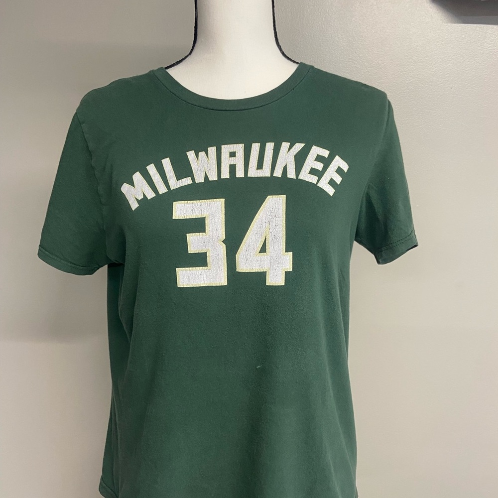 Youth Green NBA Milwaukee Bucks Giannis Antetokounmpo Cotton T-Shirt